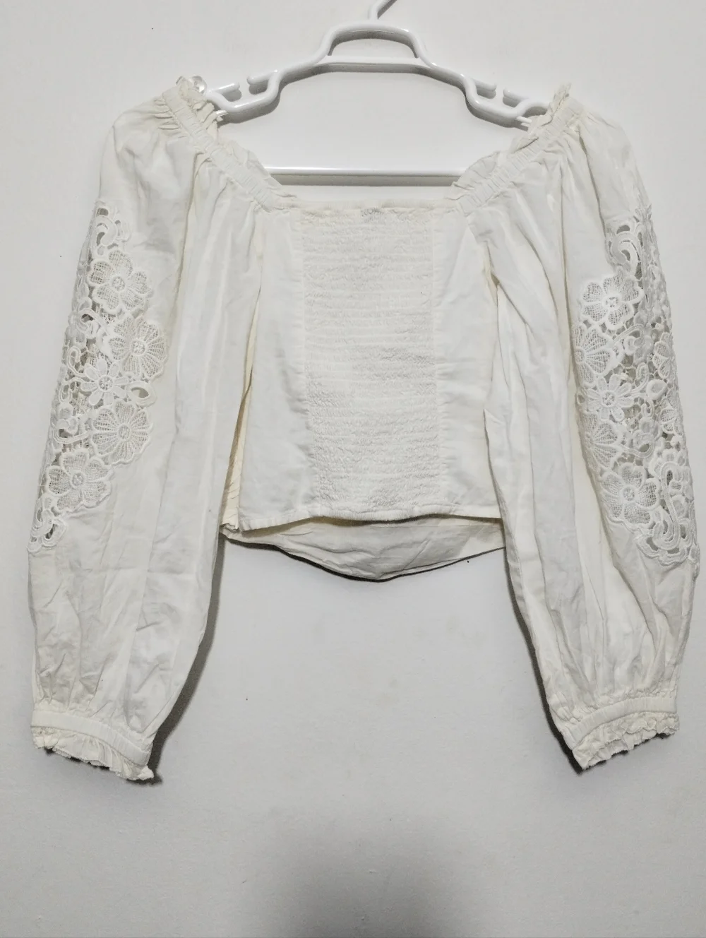 Sam Edelman Stevie Laced Long Sleeve Blouse Women's M Peasant Boho - Picture 8 of 8